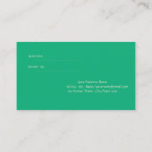 緑エレガントスタイリッシュ金ゴールド大理石 紹介カード (裏面)