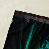 緑エレガントドレスのルネッサンス女性 ビーチタオル (インサイチュ)