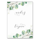 緑エレガントビーガンビュッフェ食品ラベル テーブルナンバー (正面)