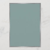 緑エレガントピンク赤面水彩フローラ結婚 招待状 (裏面)