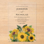 緑エレガントフローラひま結婚わ花 アクリル招待状 (正面)