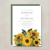 緑エレガントフローラひま結婚わ花 招待状