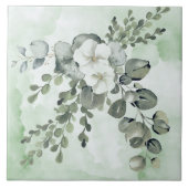 緑エレガントフローラ タイル (正面)