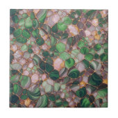 緑エレガントモダンと金ゴールド小石 タイル (正面)