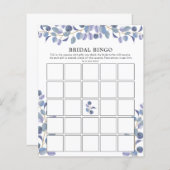 緑エレガントモダンのブライダルシャワービンゴゲーム (正面/裏面)