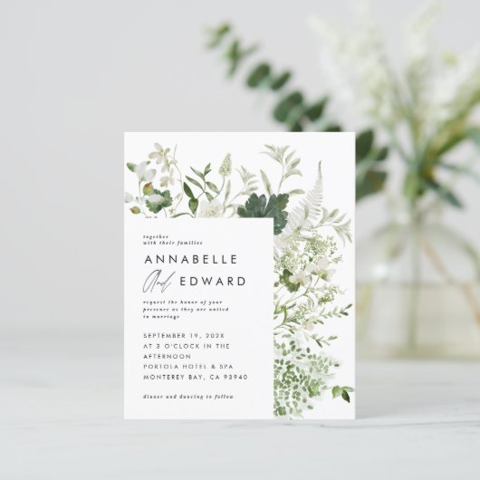 緑エレガントモダンの植物画結婚素 (スタンド正面)