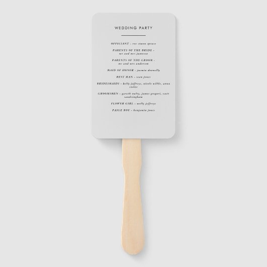 緑エレガントモダン植物図結婚書手 ハンドファン (裏面)