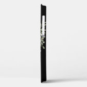 緑エレガントモダン黒金ゴールドモノグラム Case-Mate iPhoneケース (裏面 / 左)