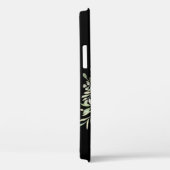 緑エレガントモダン黒金ゴールドモノグラム Case-Mate iPhoneケース (裏面 / 右)