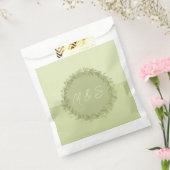 緑エレガントリース水色パーソナライズされた フェイバーバッグ (封をした状態)