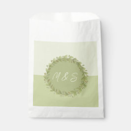 緑エレガントリース水色パーソナライズされた フェイバーバッグ