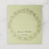 緑エレガントリース水色パーソナライズされた プレイスカード (外部開封)