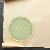 緑エレガントリース水色パーソナライズされた ラウンドシール