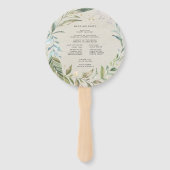 緑エレガントリース |結婚式 プログラムハンドファン ハンドファン (裏面)