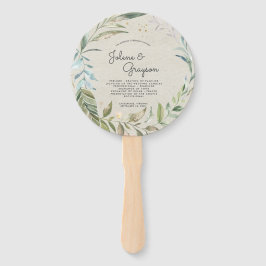 緑エレガントリース |結婚式 プログラムハンドファン ハンドファン