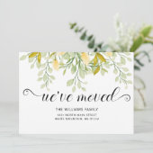 緑エレガントレモン水彩フローラ移動 案内状 (スタンド正面)