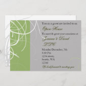 緑エレガント企業のパーティの招待状 招待状 (正面/裏面)