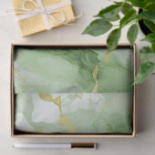 緑エレガント大理石フェイク金ゴールドグリッター効果0 薄葉紙 (ギフト)