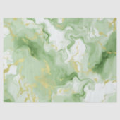 緑エレガント大理石フェイク金ゴールドグリッター効果0 薄葉紙 (正面)