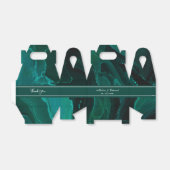 緑エレガント大理石結婚式の引き出物箱 フェイバーボックス (折り畳みなし)