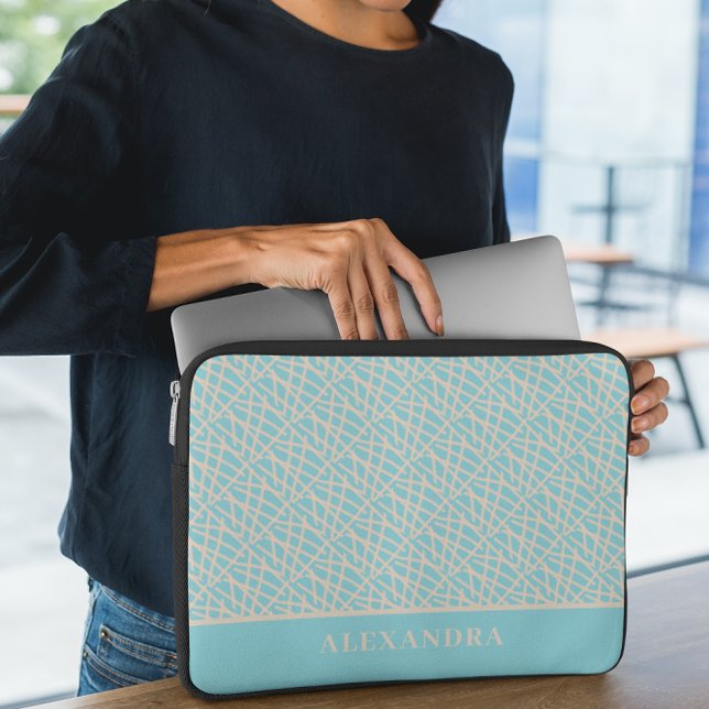 緑エレガント抽象芸術 ラップトップスリーブ (クリエイターアップロード済み)