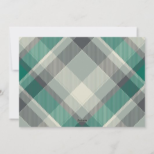 緑エレガント文字メリーJOY PEACE LOVE写真 シーズンカード (裏面)