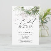緑エレガント書道素朴ブライダルシャワー 招待状 (スタンド正面)