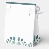 緑エレガント書道結婚式の引き出物箱 フェイバーボックス (裏面)