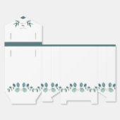 緑エレガント書道結婚式の引き出物箱 フェイバーボックス (見開き)