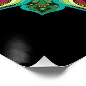 緑エレガント曼荼羅 | ボヘミアン禅ミニマル主義者 ポスター (コーナー)