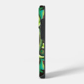 緑エレガント曼荼羅 | ボヘミアン禅ミニマル主義者 iPhoneケース (左側面)