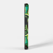 緑エレガント曼荼羅 | ボヘミアン禅ミニマル主義者 iPhoneケース (右側面)