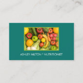 緑エレガント栄養士野菜の写真 名刺 (正面)