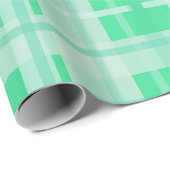 緑エレガント格子包み紙 ラッピングペーパー (ロールコーナー)