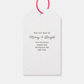 緑エレガント植物写真 ギフトタグ (裏面)