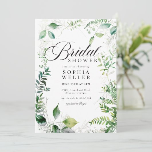 緑エレガント植物園ブライダルシャワー 招待状 (スタンド正面)