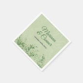 緑エレガント植物学結婚院 スタンダードカクテルナプキン (角)