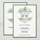 緑エレガント植物学 招待状 (正面/裏面)
