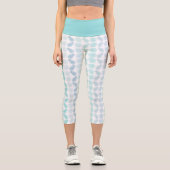 緑エレガント植物性の熱帯葉型パターン カプリレギンス (正面)