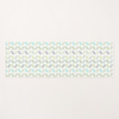 緑エレガント植物性の熱帯葉型パターン ヨガマット (正面(横))