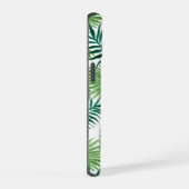 緑エレガント植物性パル葉モノグラム iPhone 15ケース (右側面)