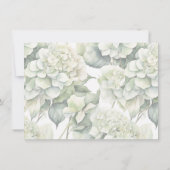 緑エレガント植物水カラーアドバイス ノートカード (裏面)