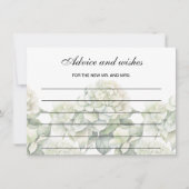 緑エレガント植物水カラーアドバイス ノートカード (正面)