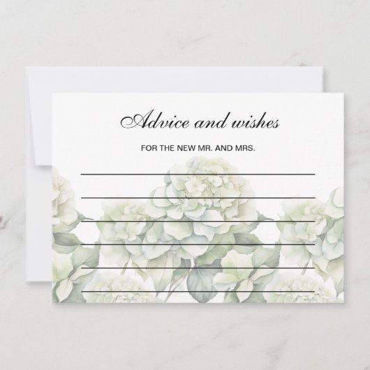 緑エレガント植物水カラーアドバイス ノートカード (正面)