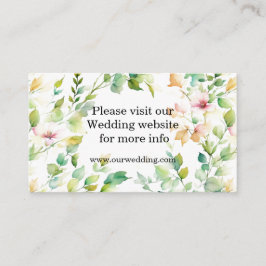 緑エレガント植物水彩野草 エンクロージャーカード