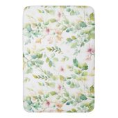 緑エレガント植物水彩野草 バスマット (正面縦)