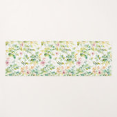 緑エレガント植物水彩野草 ヨガマット (正面(横))