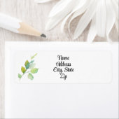 緑エレガント植物水彩野草 ラベル (インサイチュ)