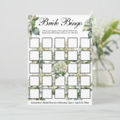 緑エレガント植物水彩野草 招待状 (スタンド正面)