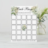 緑エレガント植物水彩野草 招待状 (スタンド正面)